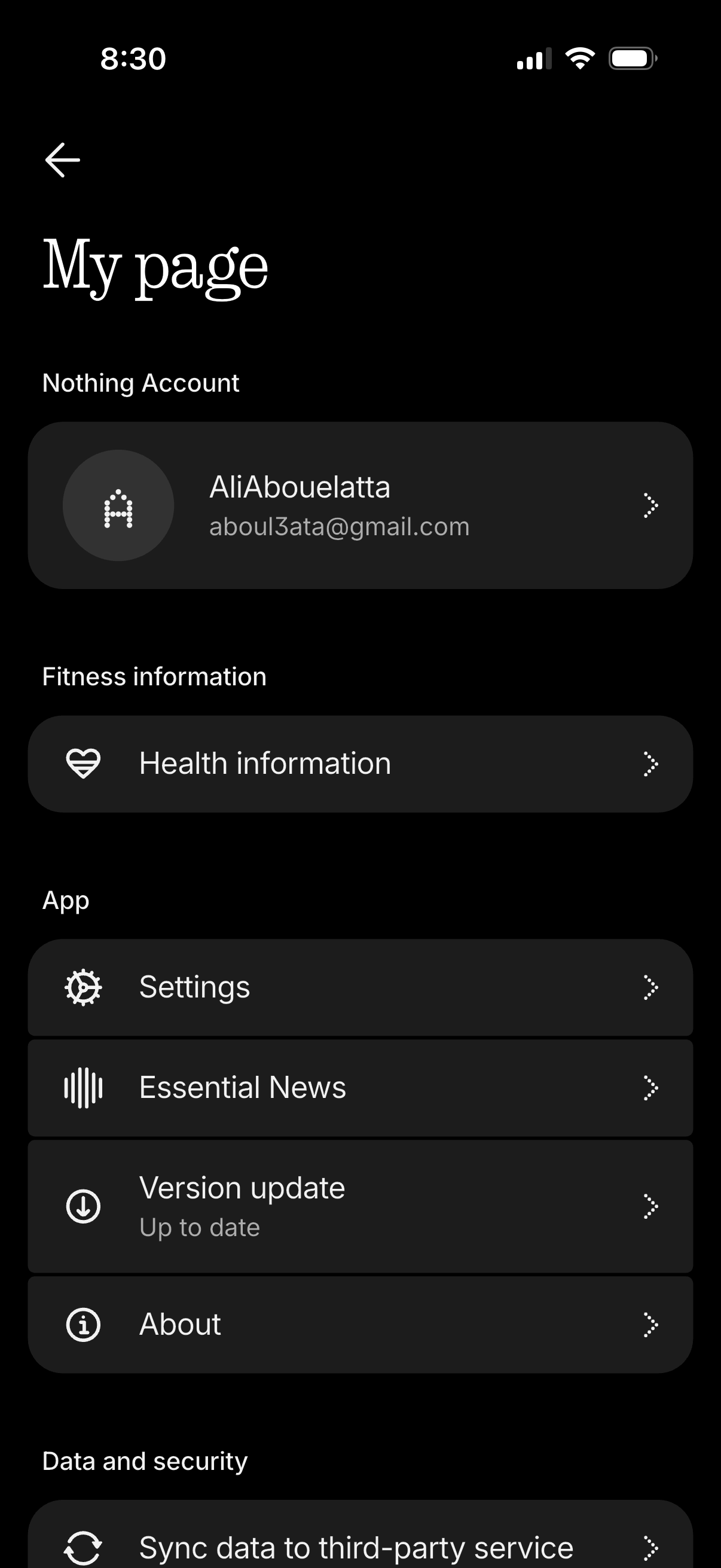 nothing-x profile screenshot